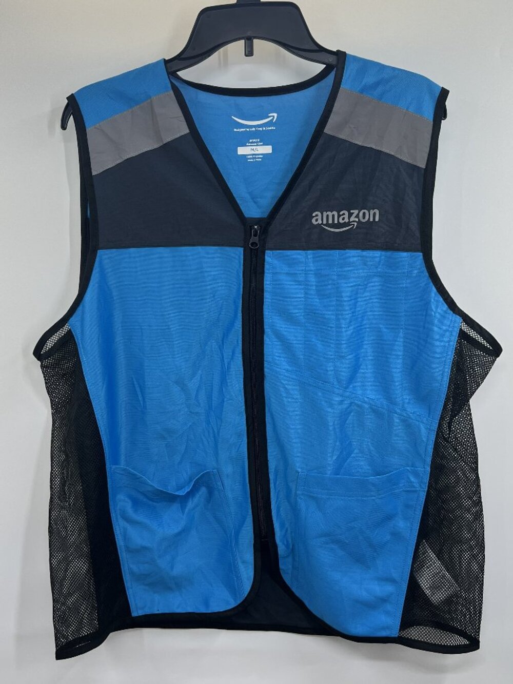 Amazon Safety Vest Size M/L Unisex Delivery Driver Safety Reflective Full Zip